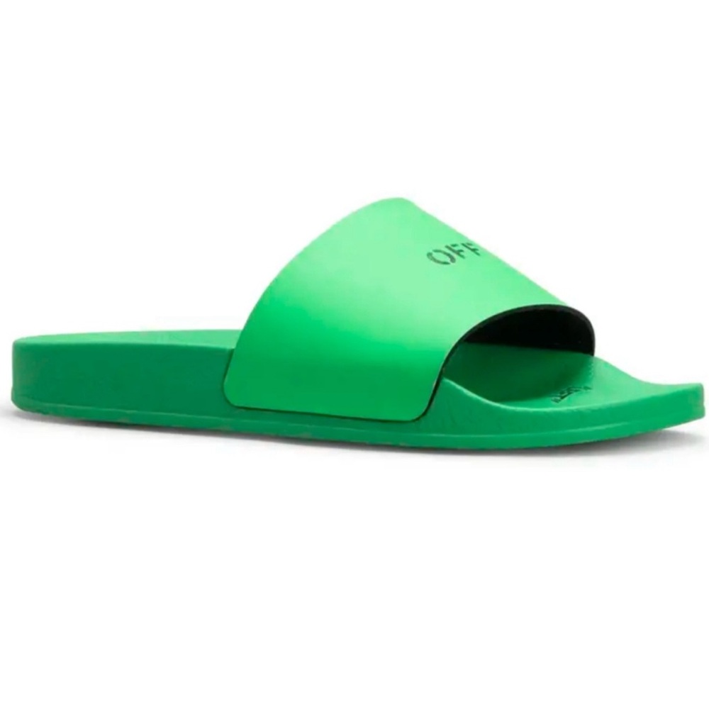 Off-White Printed Pool Slide